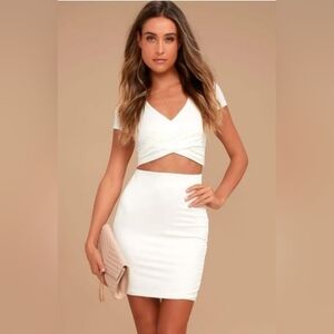 🌟7/25$ LULUS By Your Side Black Two-Piece Dress